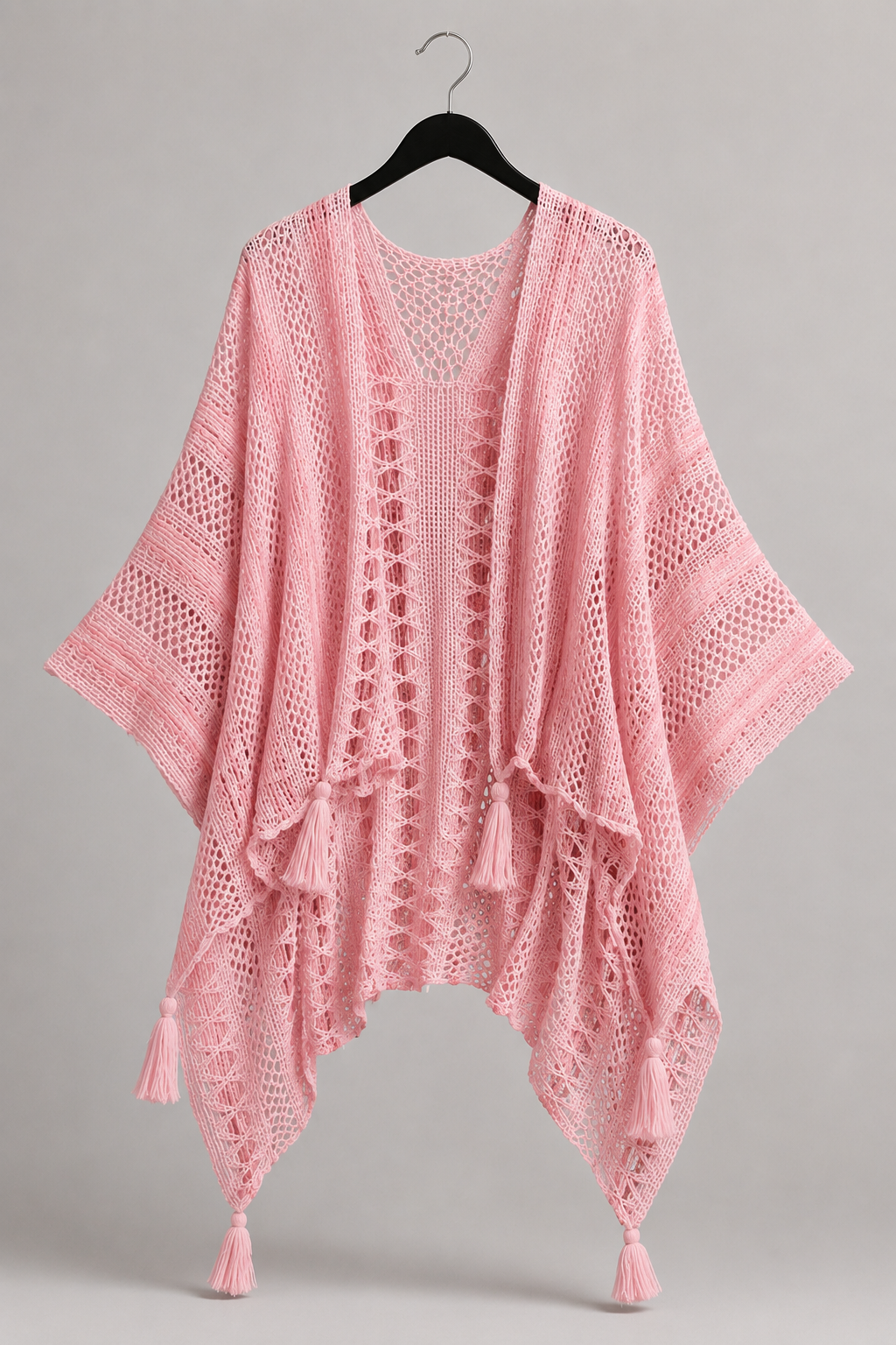 Rose Crochet Tassel Cape