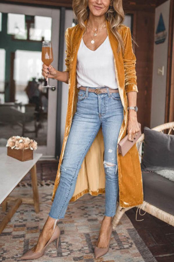 Ladies Stylish Suede Kimono Jacket - Isabella – product view 1