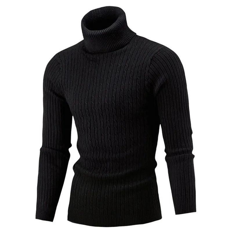 Men's Ribbed Turtleneck Knitwear – product view 1