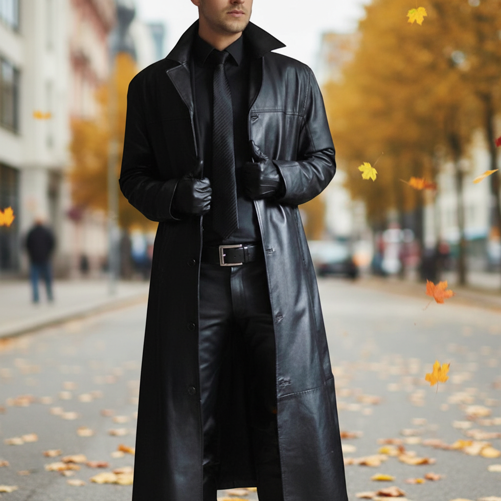 Long leather jacket - Anton – product view 1