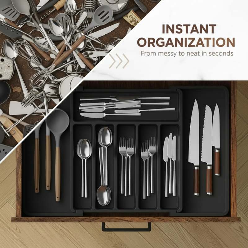 Expandable Cutlery Drawer Organizer