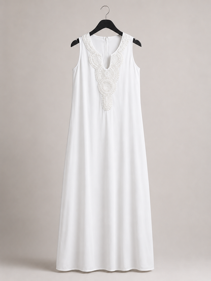 Ivory Lace Maxi Dress