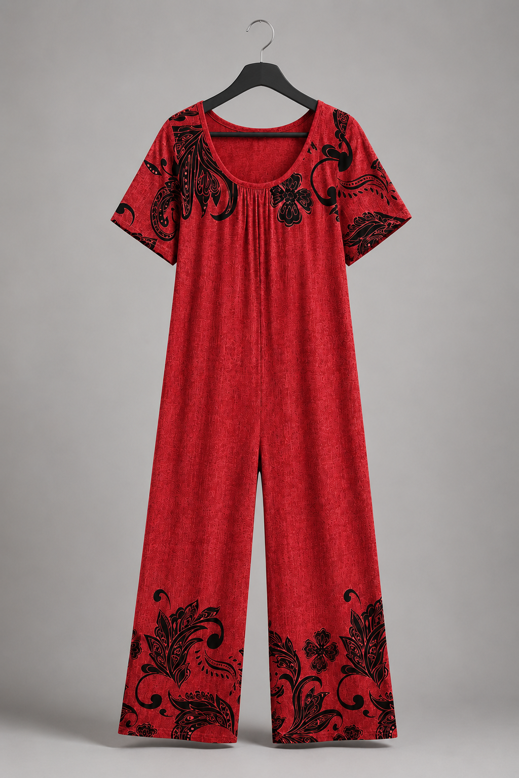 Scarlet Bloom Wide-Leg Jumpsuit