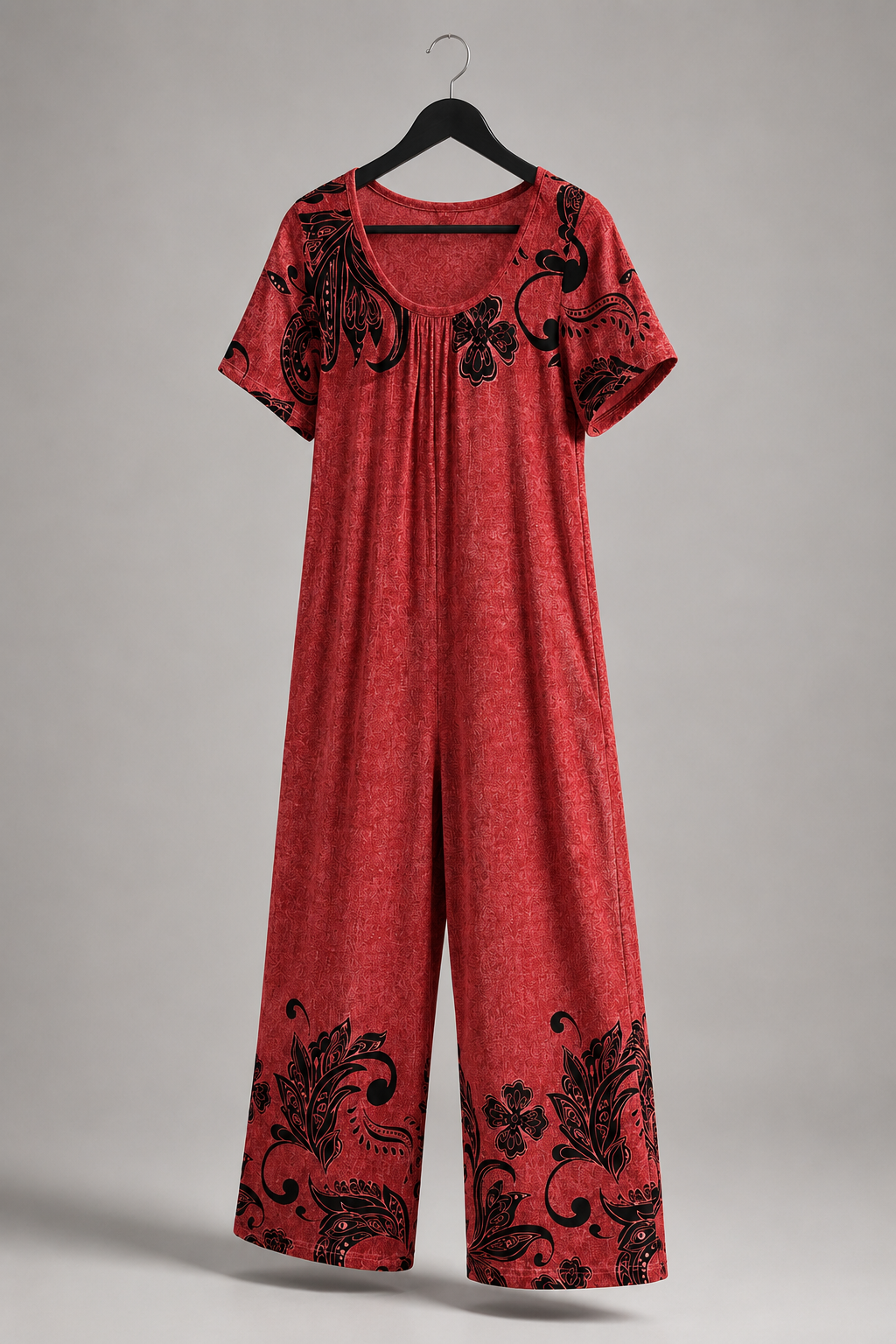 Scarlet Bloom Wide-Leg Jumpsuit