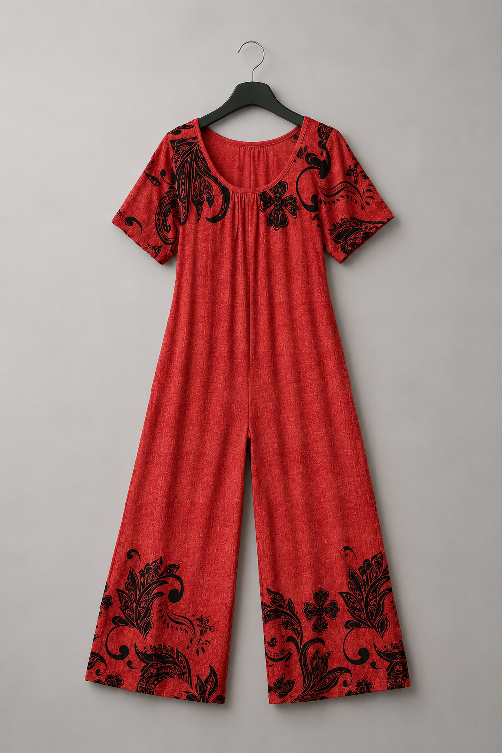 Scarlet Bloom Wide-Leg Jumpsuit