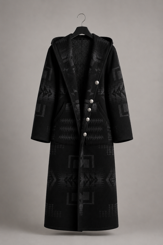 Aztec Knit Long Coat