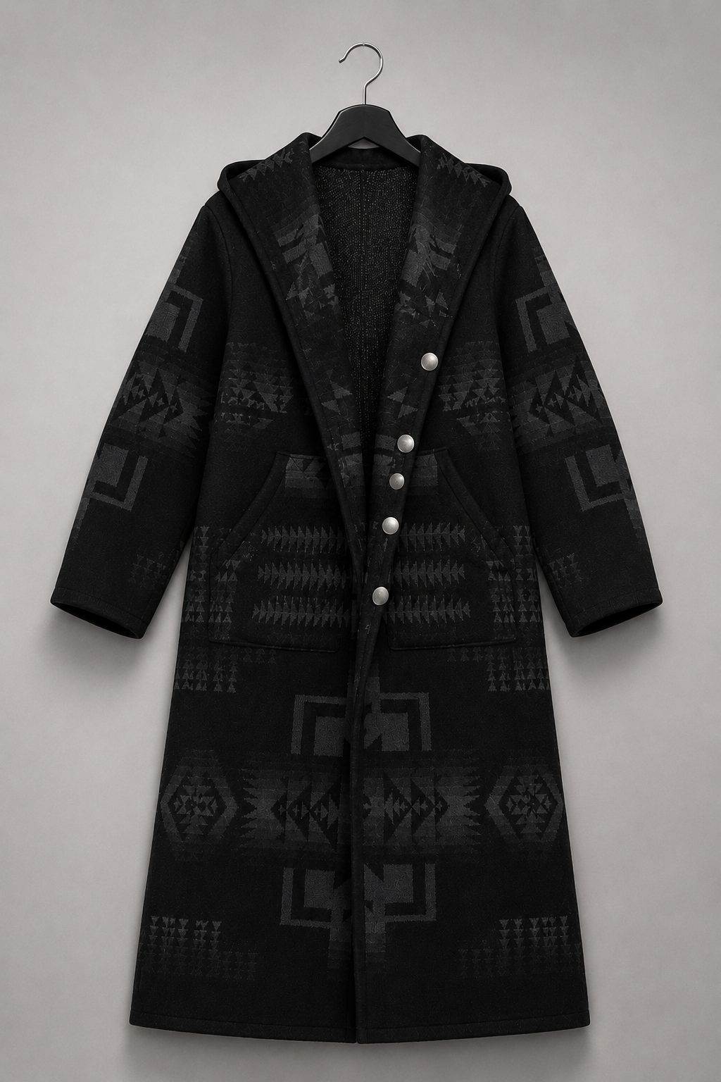 Aztec Knit Long Coat