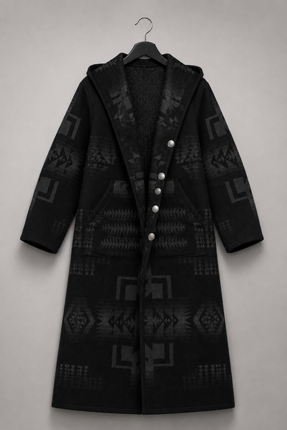 Aztec Knit Long Coat