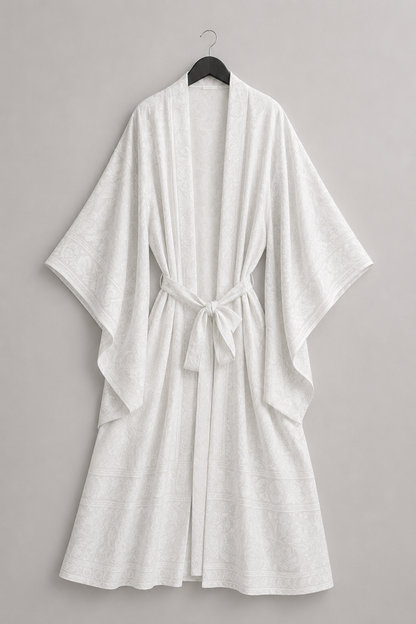 Ivory Knit Kimono Robe