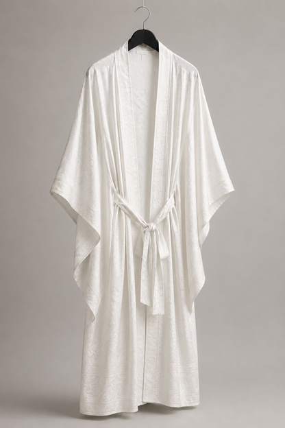 Ivory Knit Kimono Robe