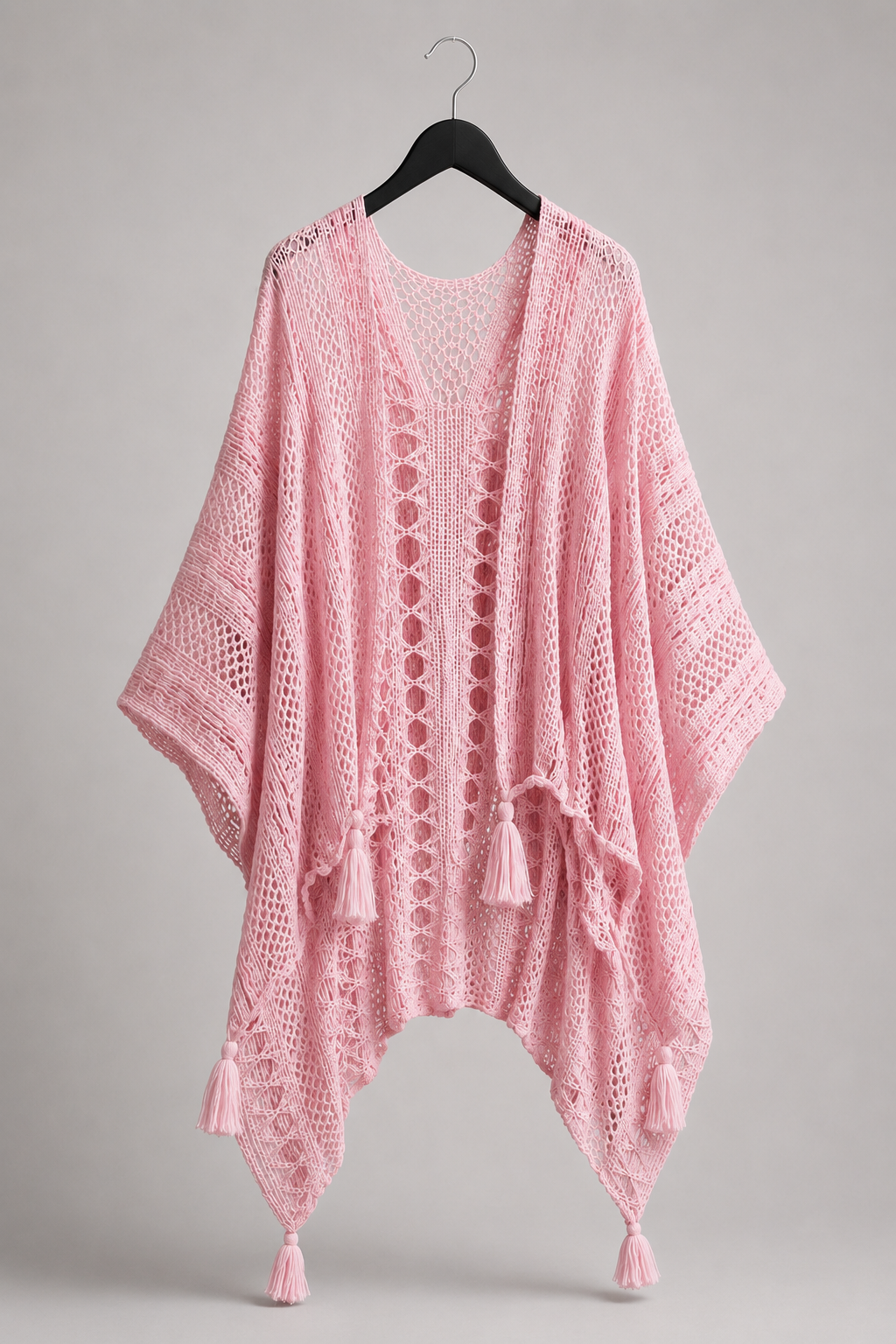 Rose Crochet Tassel Cape