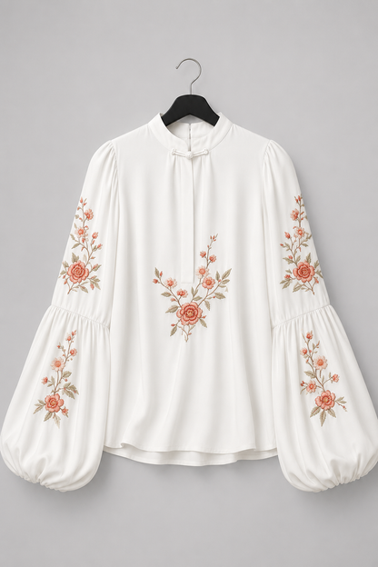 Ivory Embroidered Blouse