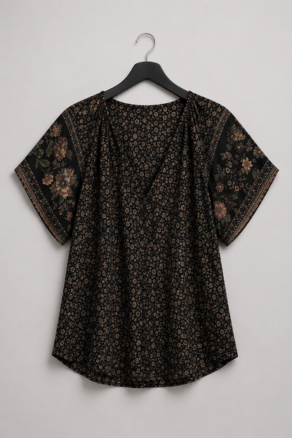 Noir Floral Blouse