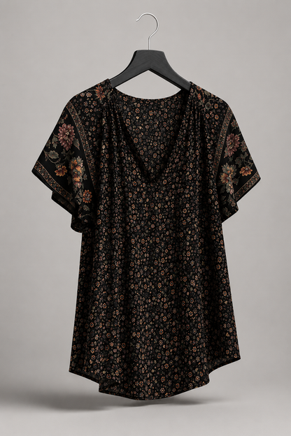 Noir Floral Blouse