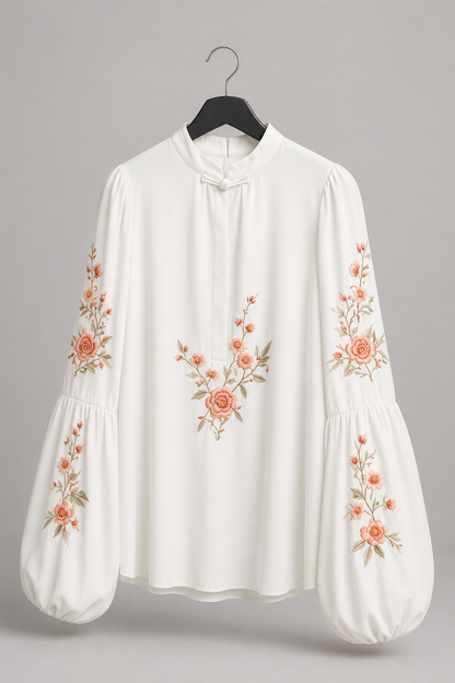 Ivory Embroidered Blouse