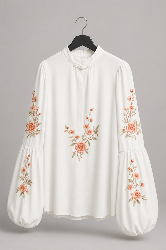 Ivory Embroidered Blouse