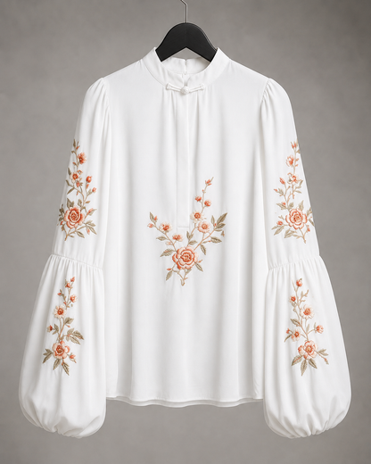 Ivory Embroidered Blouse
