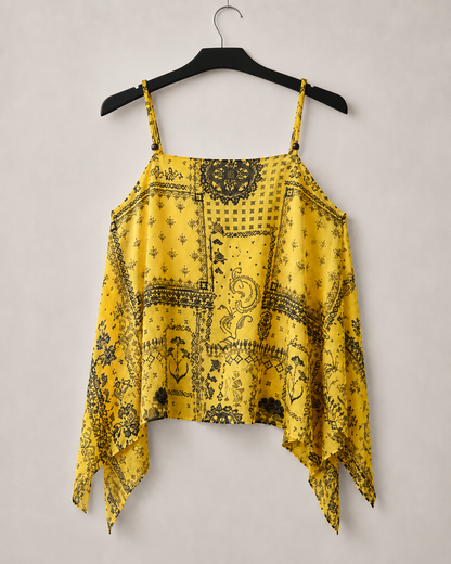 Golden Paisley Cami Top