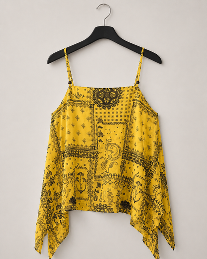 Golden Paisley Cami Top