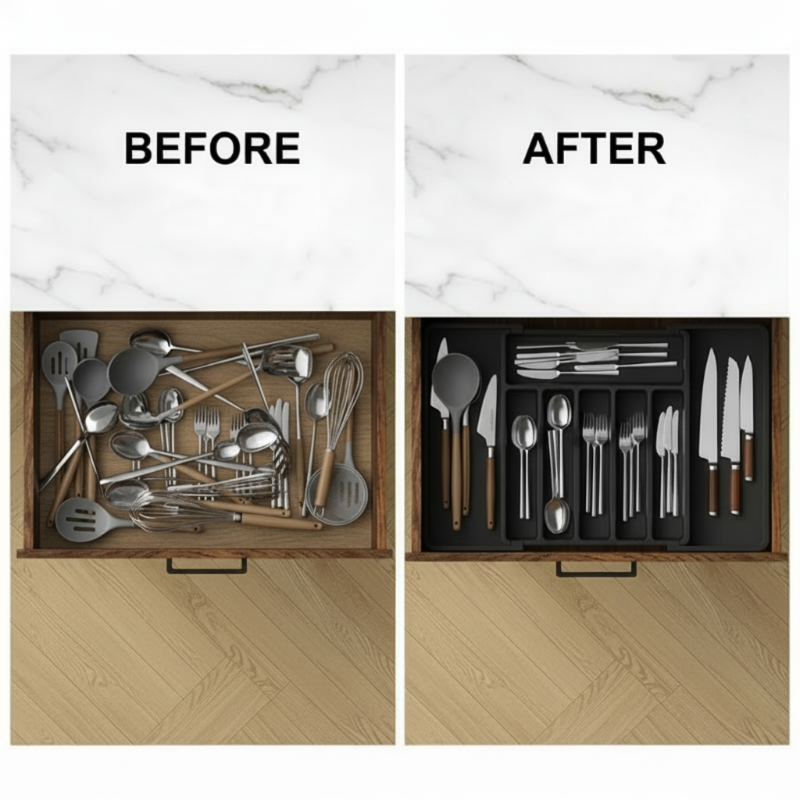 Expandable Cutlery Drawer Organizer