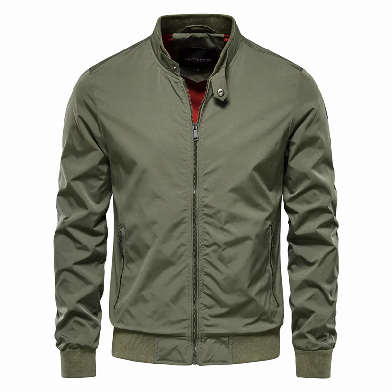 Men's Classic Zip-Up Bomber Jacket – Casual Everyday Outerwear – product view 2