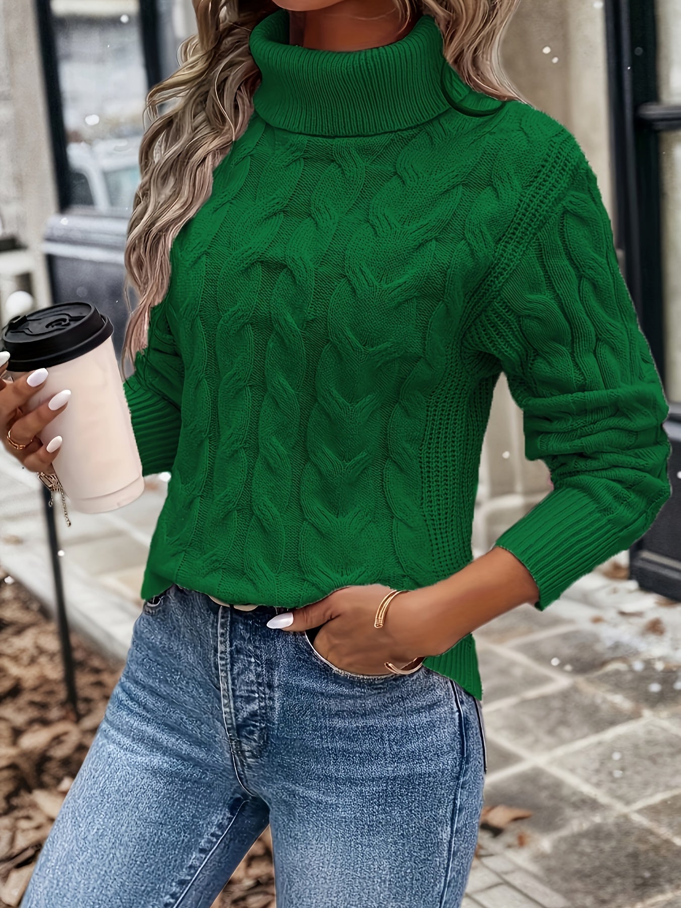 Cable Knit Women's Jumper - Sophia – product view 1