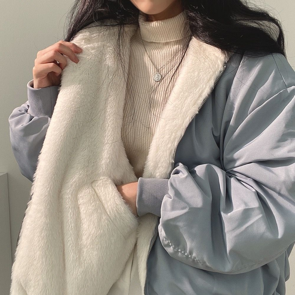 Reversible Ladies' Winter Coat with Hood - Isla – product view 1