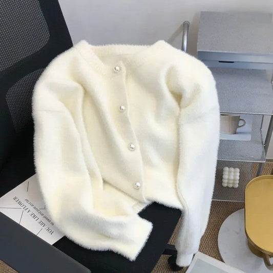 The Knitted Women's Cardigan with Round Neck - Sophie – product view 1