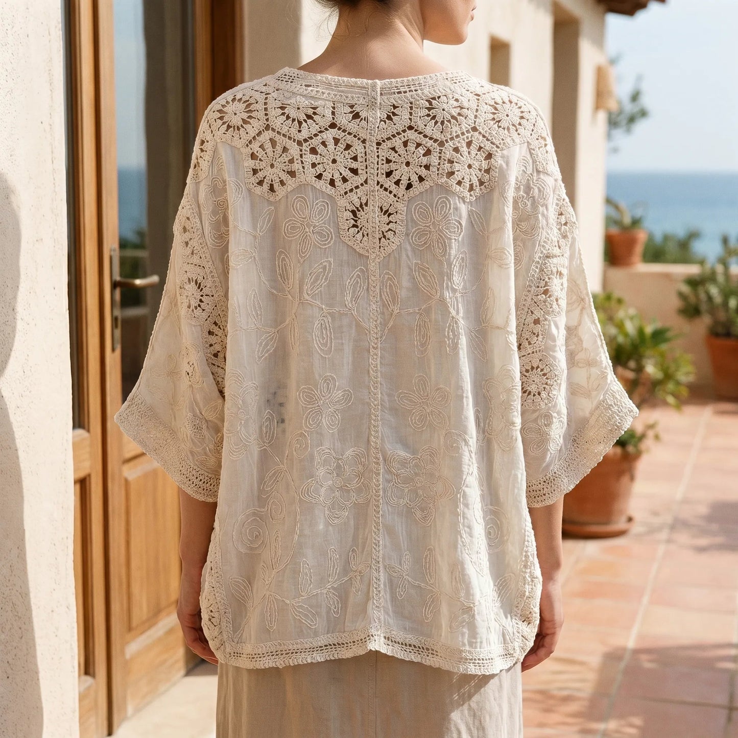Bohemian Crochet Cardigan - Sara – product view 1