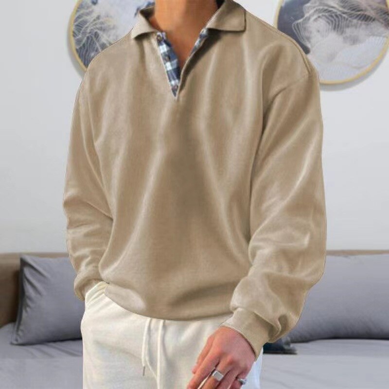 Lightweight men's autumn sweater with a loose fit – Benedikt – product view 1