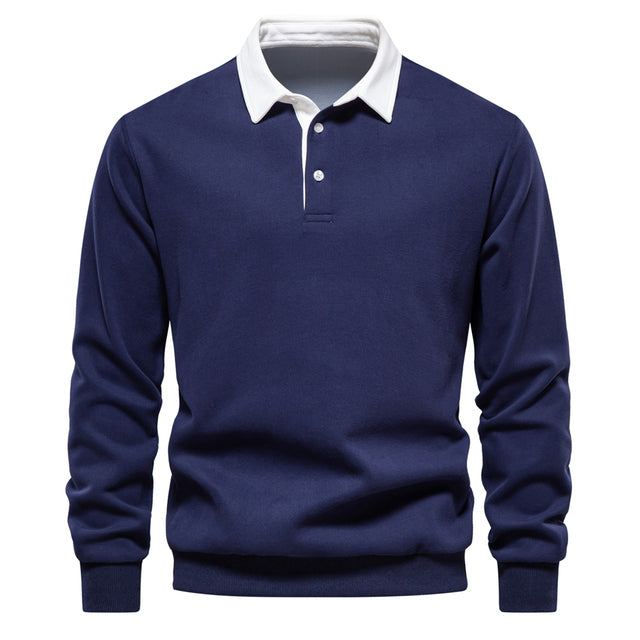 Men's Polo Sweater with Long Sleeves - Rafael – product view 1