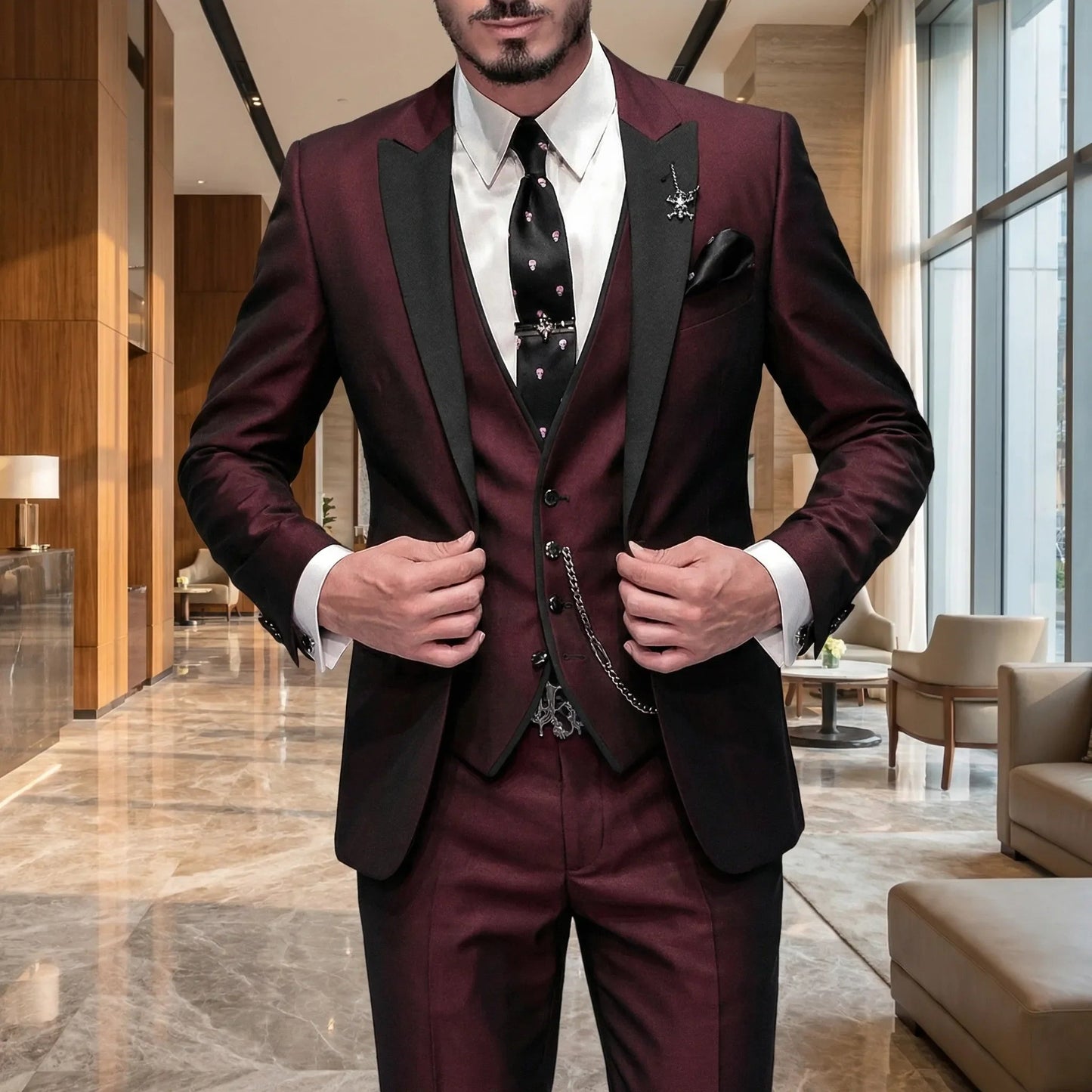 3-Piece Slim-Fit Formal Suit – product view 1