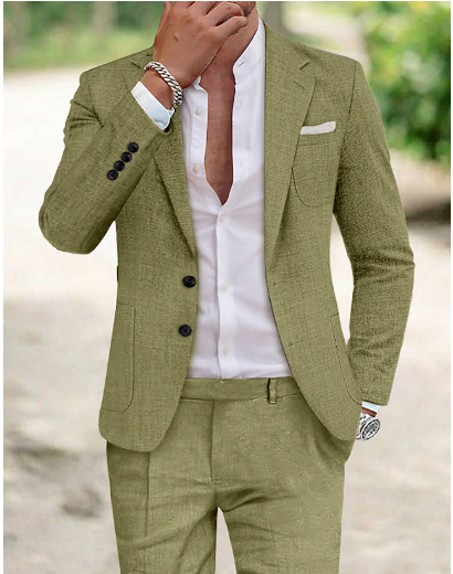 Linen Men's Suit - Lucas – product view 1