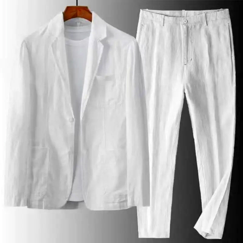 Urban Casual Linen Set for Men - Simon – product view 1
