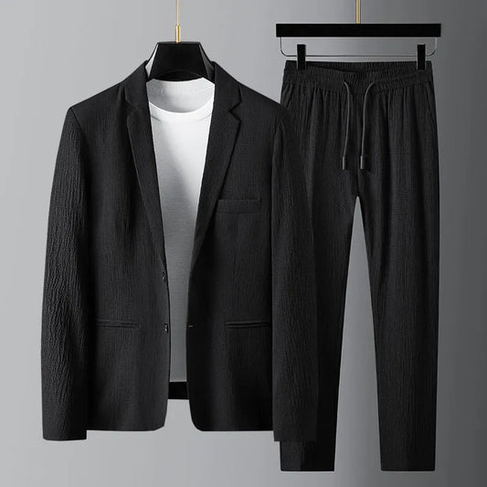 Textured Blazer And Pants Two-Piece Set - Harvey – product view 1