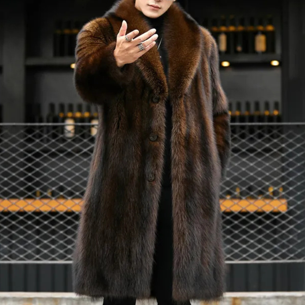 Timeless Men's Coat with Fur Look - Jules – product view 1