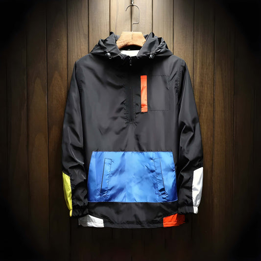Half-Zip Hooded Windbreaker Jacket – product view 1