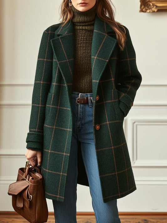 Jennifer Wool Check Coat – product view 1